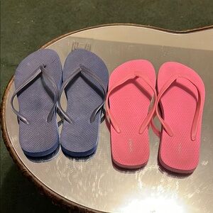 Old Navy Blue and Pink Sandals